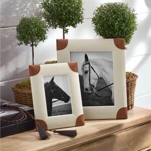 Ralph Lauren Cream and Brown Picture Frame 5x7